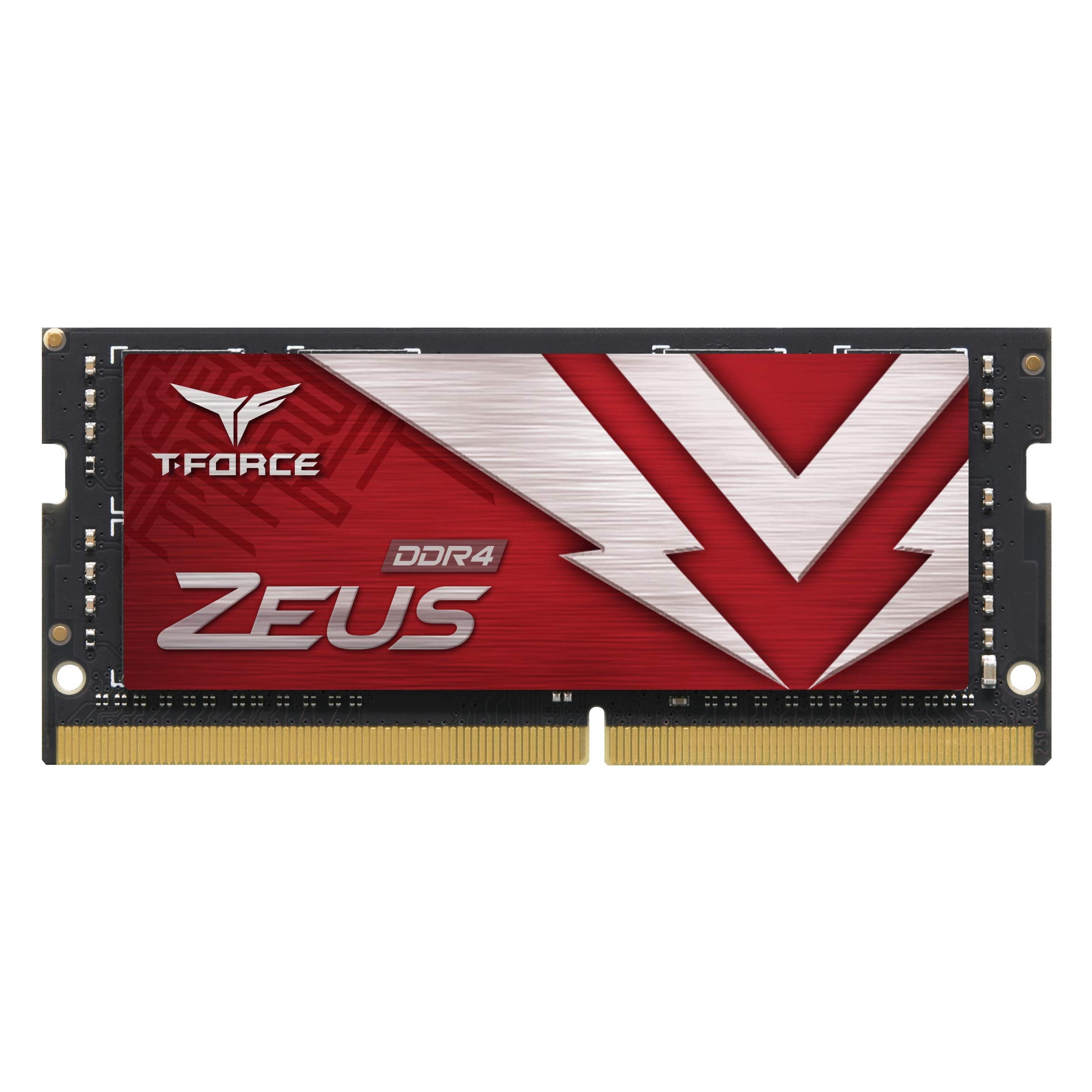 TEAMGROUP T-Force Zeus DDR4 SODIMM 32GB (1x32GB) 3200MHz (PC4-25600) 260 Pin CL16 Laptop OC Memory Module Ram TTZD432G3200HC16F-S01
