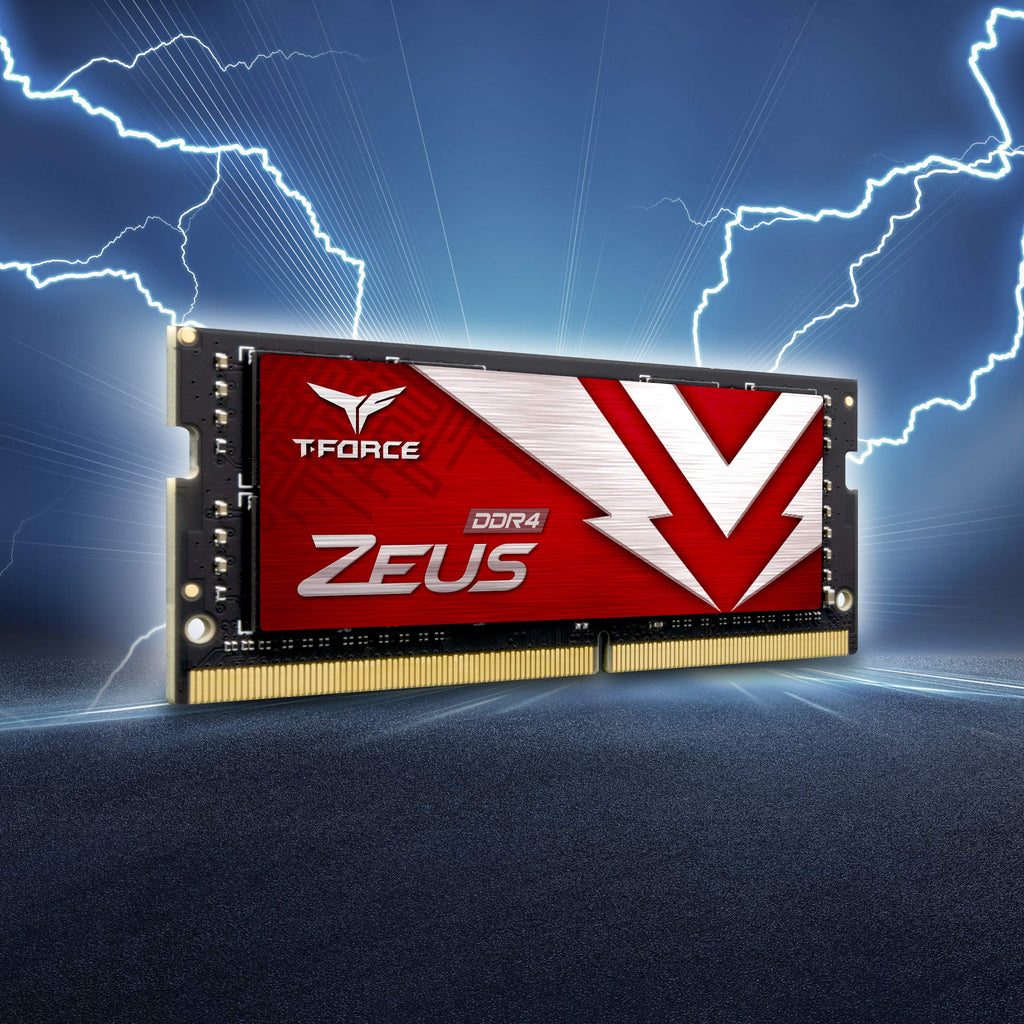 TEAMGROUP T-Force Zeus DDR4 SODIMM 32GB (1x32GB) 3200MHz (PC4-25600) 260 Pin CL16 Laptop OC Memory Module Ram TTZD432G3200HC16F-S01